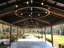 Quote hoop chandelier