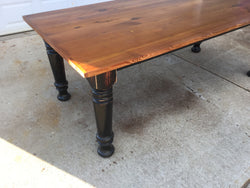 Country dining table with turned legs