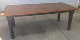 Country dining table with turned legs