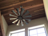 Rustic windmill chandelier