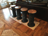 Coil spring bar stool / counter height stool from military truck coil spring free shipping to lower 48