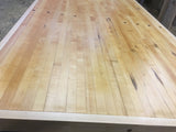 Reclaimed bowling lane dining table