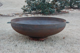 Steel fire pit in 48" diameter with vintage tractor hub base Free shipping to lower 48 states