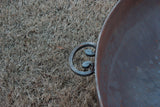 Steel fire pit in 48" diameter with vintage tractor hub base Free shipping to lower 48 states