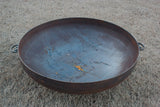 Steel fire pit in 48" diameter with vintage tractor hub base Free shipping to lower 48 states